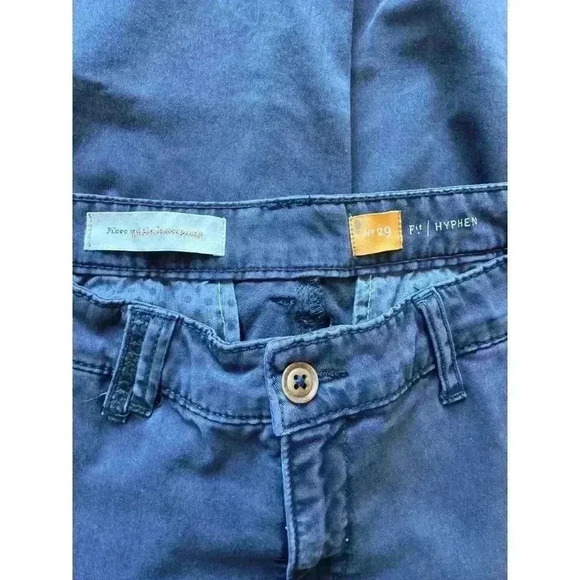 Anthropologie Grey Chinos with Floral Embroidered Detail Straight Leg Pants - Picture 6 of 8